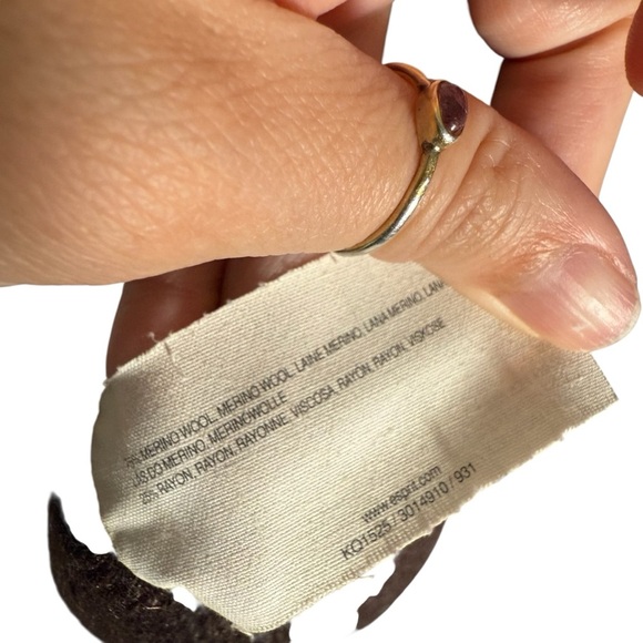 Esprit Y2K Merino Wool Blend Shawl Collar Cardigan Belted Brown M - Picture 3 of 14